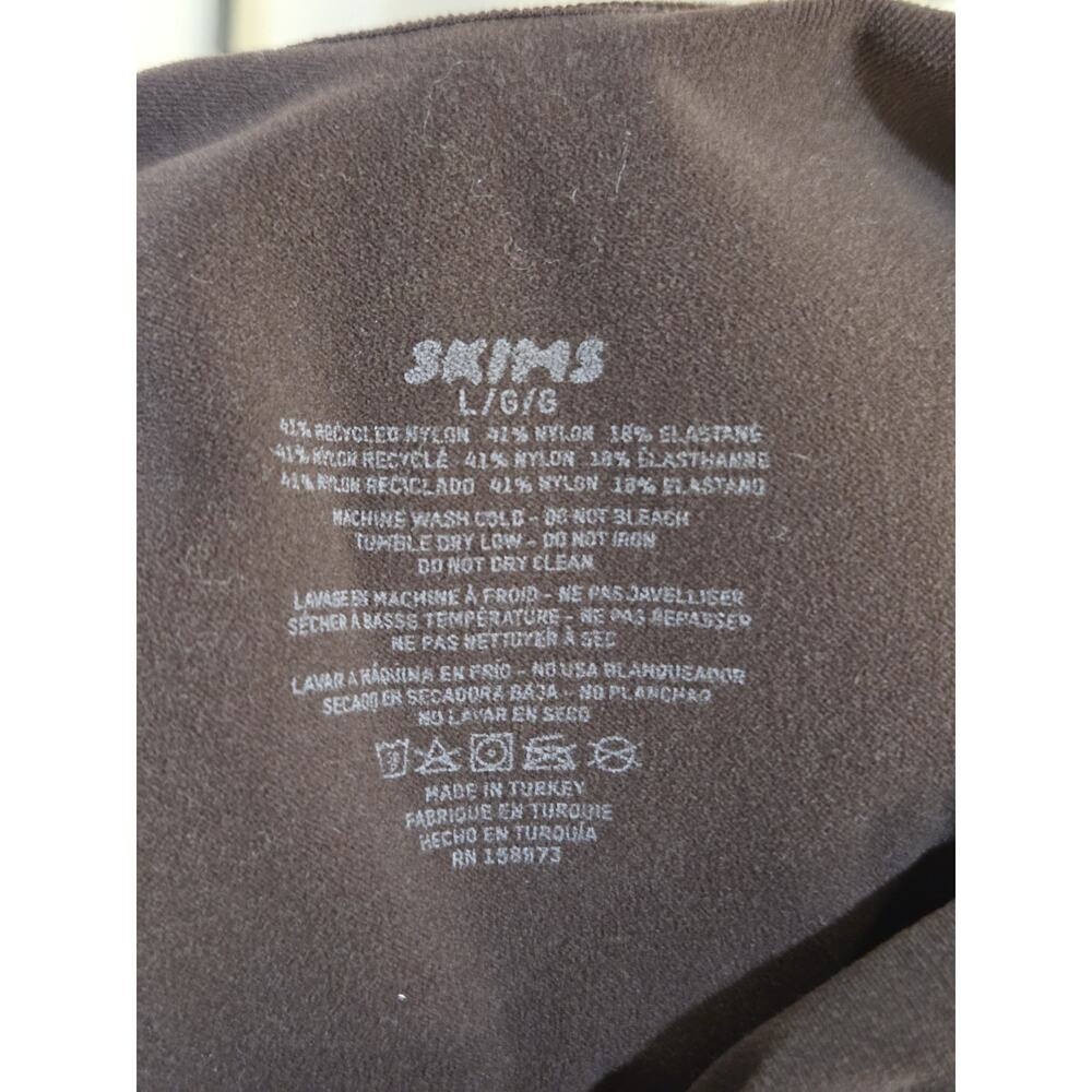 Skims Sculpting Bodysuit Brown Snap Close Shapewear Adjustable Strap Womens L/XL - Picture 5 of 5